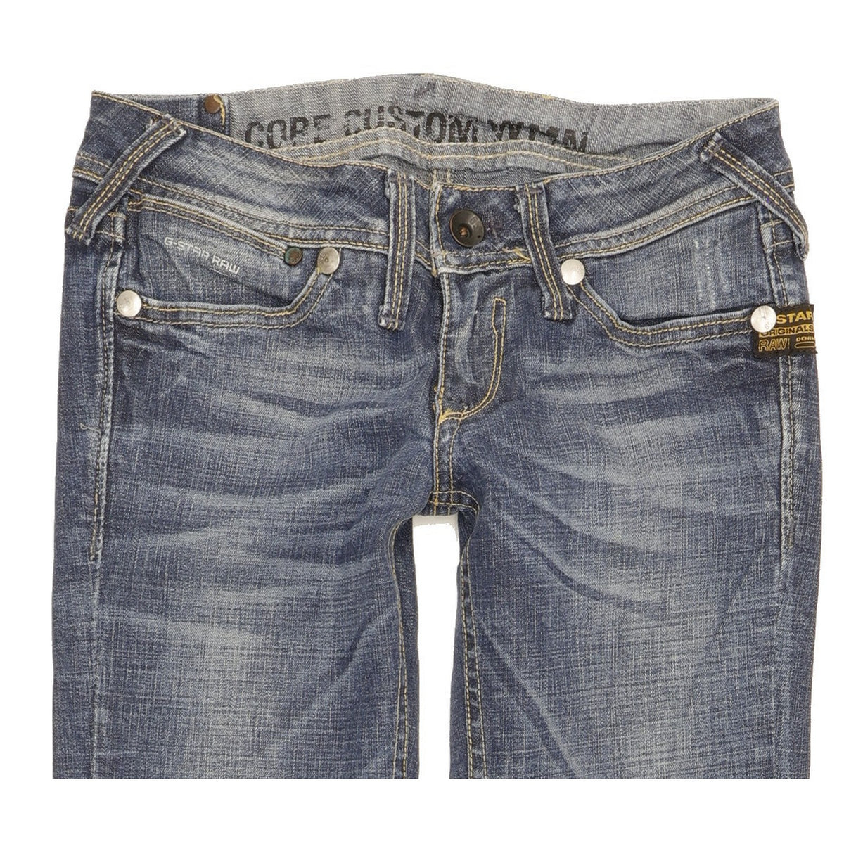 G-Star Core Custom Women Blue Bootcut Slim Stretch Jeans W27 L31