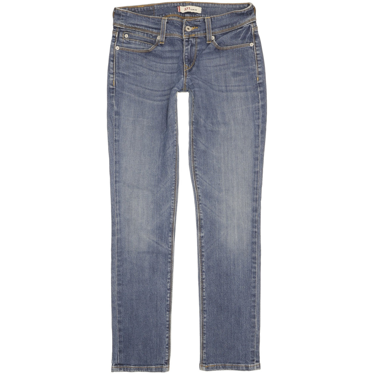 Levi's 571 Women Blue Straight Slim Stretch Jeans W29 L31