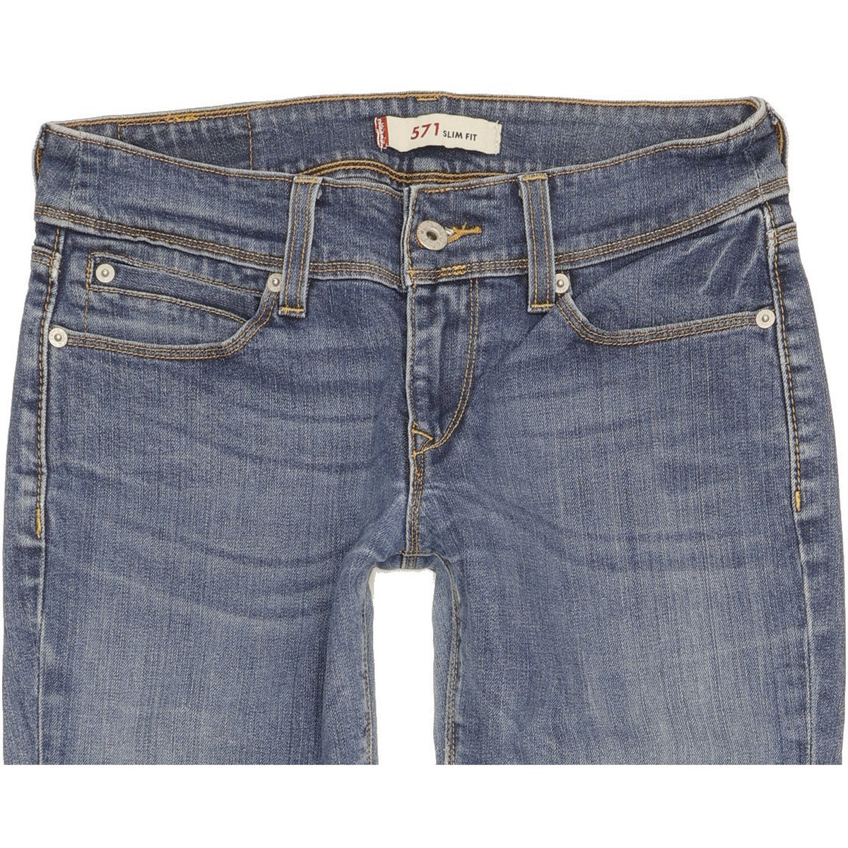 Levi's 571 Women Blue Straight Slim Stretch Jeans W29 L31