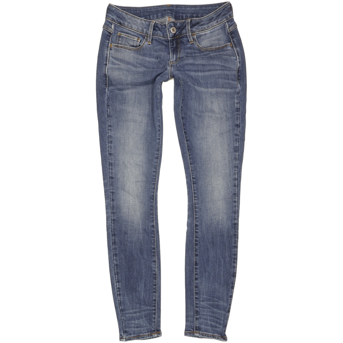 G-Star 301 Deconst Women Blue Skinny Slim Stretch Jeans W27 L30