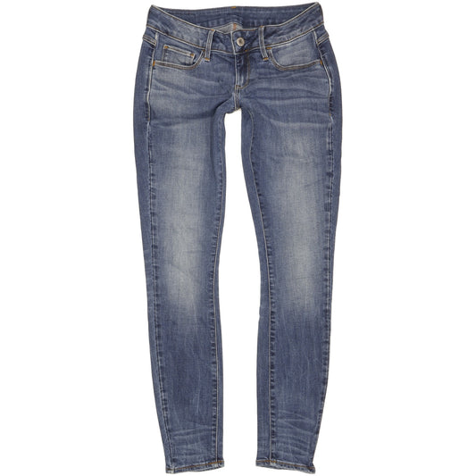 G-Star 301 Deconst Women Blue Skinny Slim Stretch Jeans W27 L30