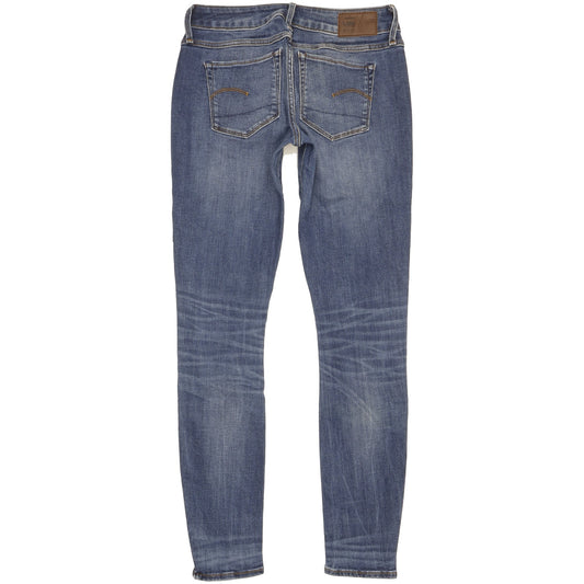 G-Star 301 Deconst Women Blue Skinny Slim Stretch Jeans W27 L30