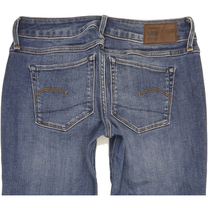 G-Star 301 Deconst Women Blue Skinny Slim Stretch Jeans W27 L30
