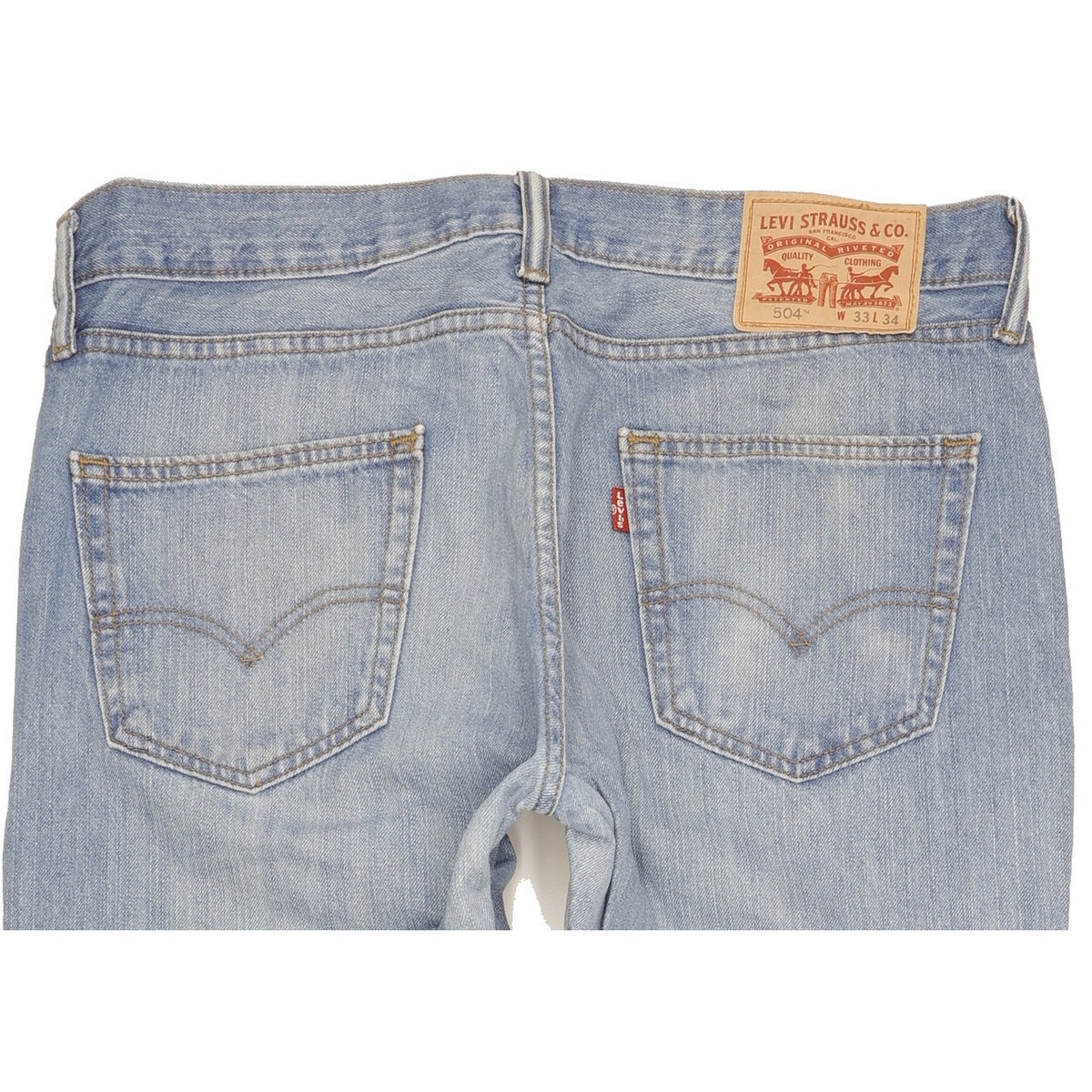 Levi's 504 Men Blue Straight Regular Jeans W33 L34