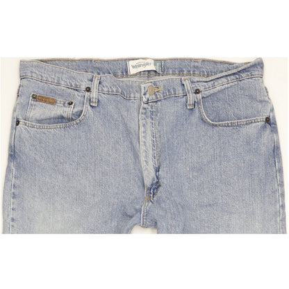 Wrangler Men Blue Straight Relaxed Jeans W36 L28