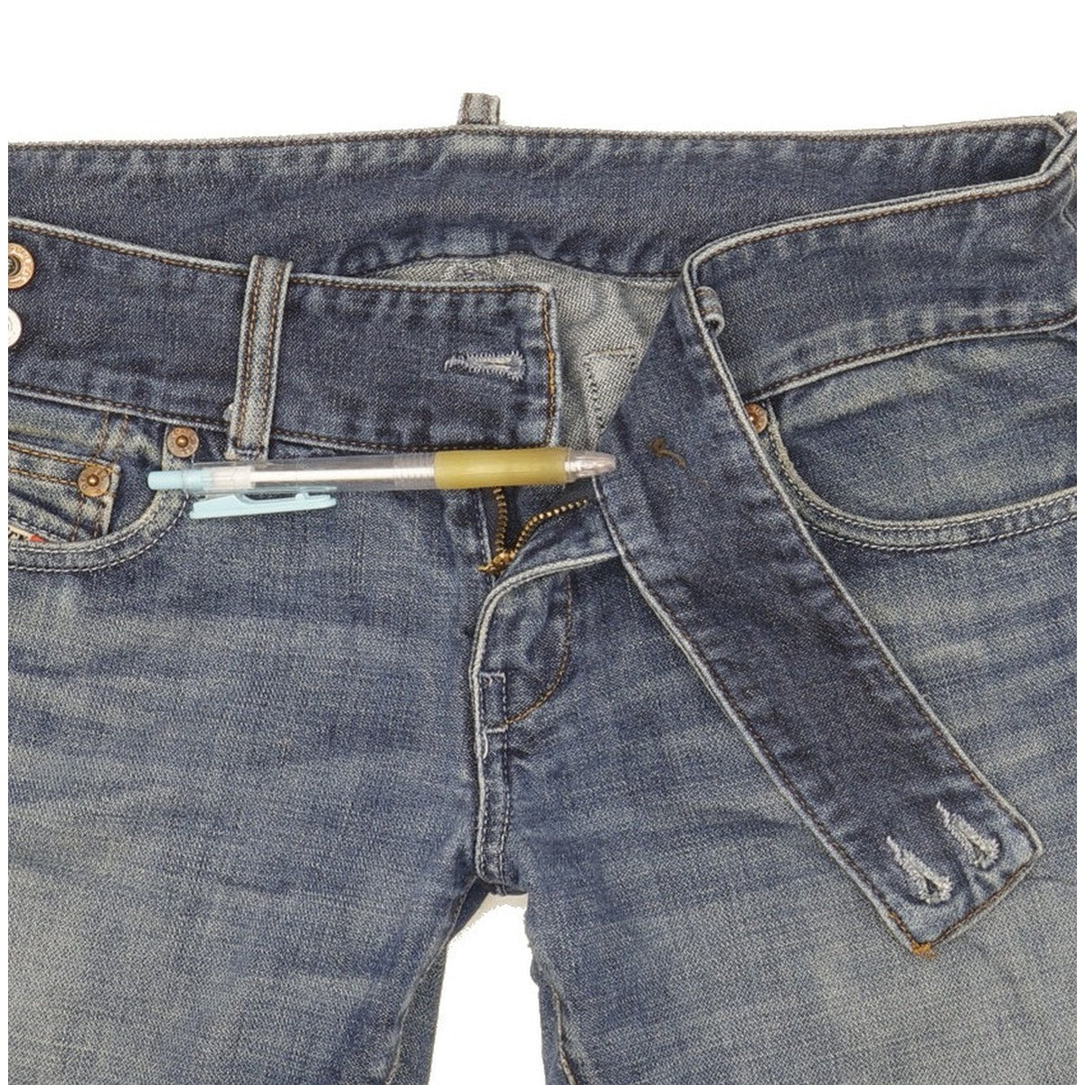 Diesel Cherone Women Blue Bootcut Slim Jeans W28 L33