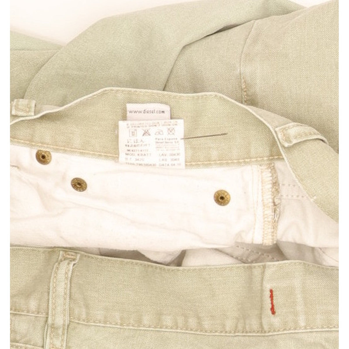Diesel Kratt Men Green Straight Regular Jeans W36 L33