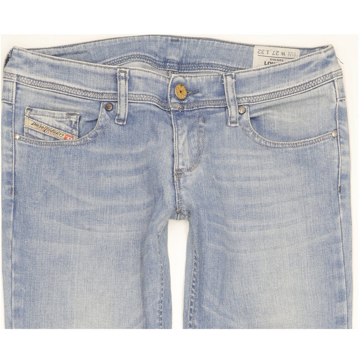 Diesel Lowky Women Blue Straight Slim Stretch Jeans W27 L32