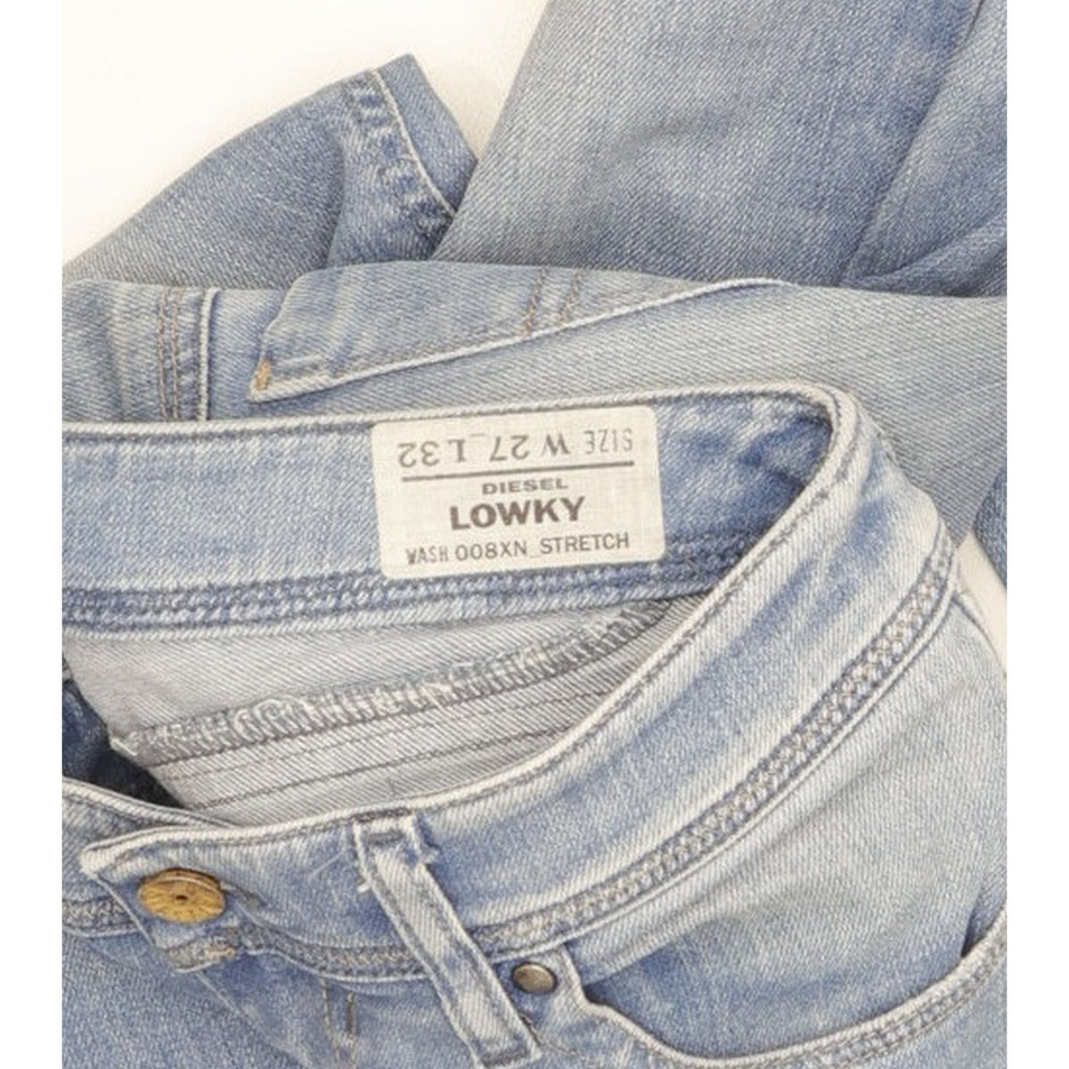 Diesel Lowky Women Blue Straight Slim Stretch Jeans W27 L32