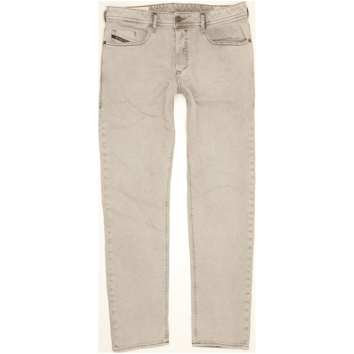 Diesel Buster Men Grey Straight Slim Stretch Jeans W34 L32