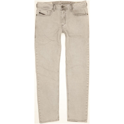 Diesel Buster Men Grey Straight Slim Stretch Jeans W34 L32