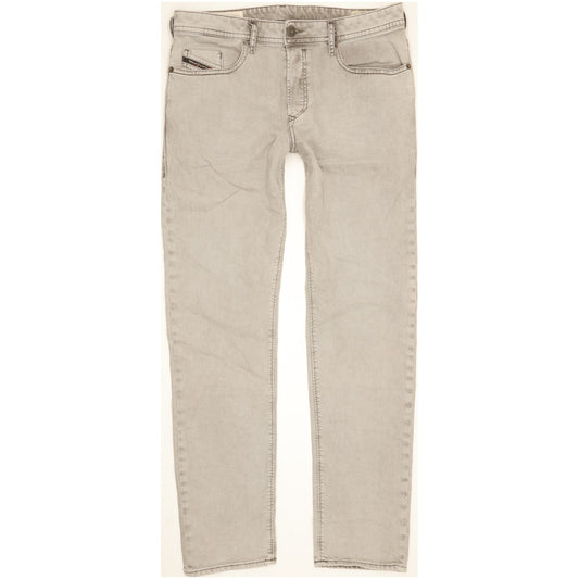 Diesel Buster Men Grey Straight Slim Stretch Jeans W34 L32
