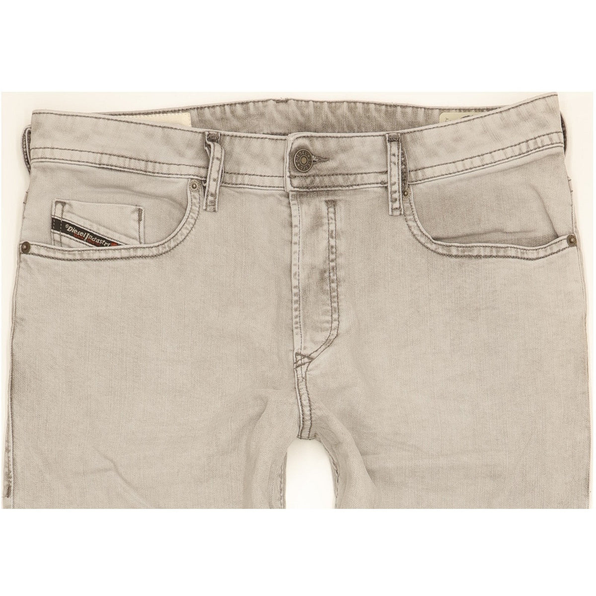 Diesel Buster Men Grey Straight Slim Stretch Jeans W34 L32