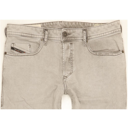 Diesel Buster Men Grey Straight Slim Stretch Jeans W34 L32