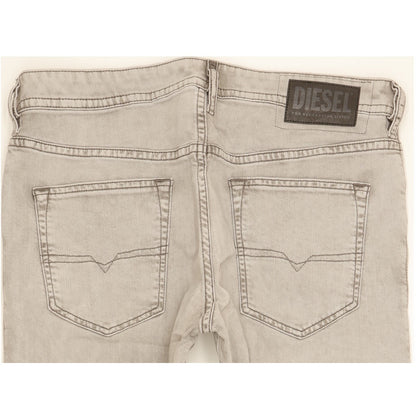 Diesel Buster Men Grey Straight Slim Stretch Jeans W34 L32