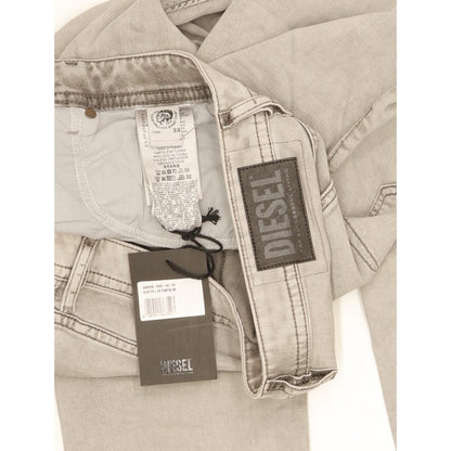 Diesel Buster Men Grey Straight Slim Stretch Jeans W34 L32