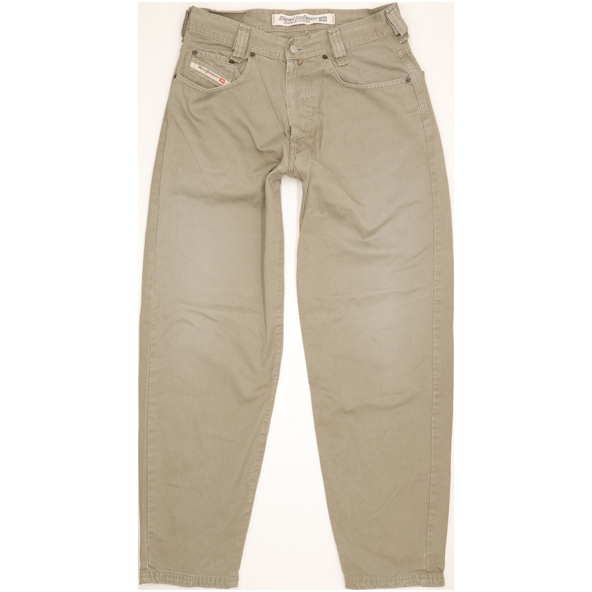 Diesel Saddle Baggy Men Green Tapered Relaxed Jeans W31 L32