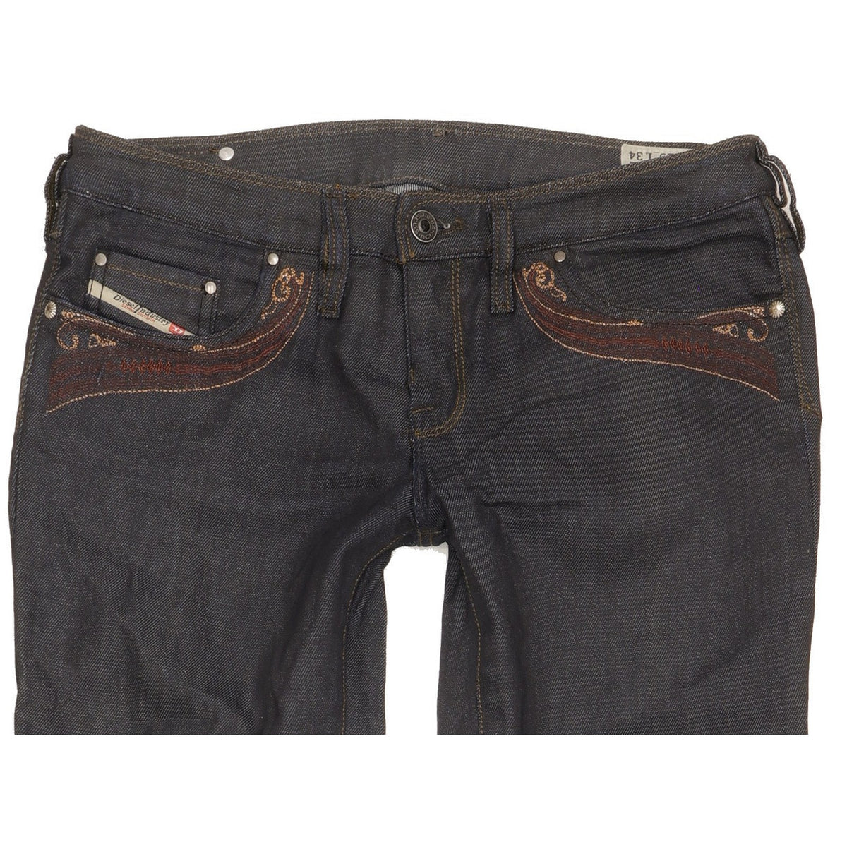 Diesel Kycut Women Navy Straight Slim Stretch Jeans W29 L34