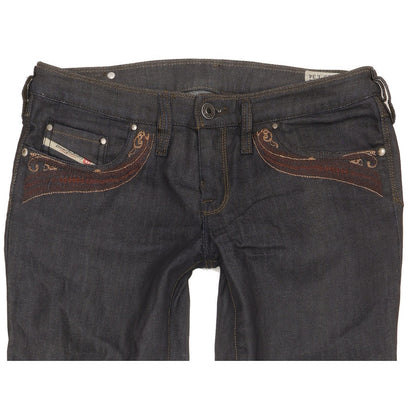Diesel Kycut Women Navy Straight Slim Stretch Jeans W29 L34