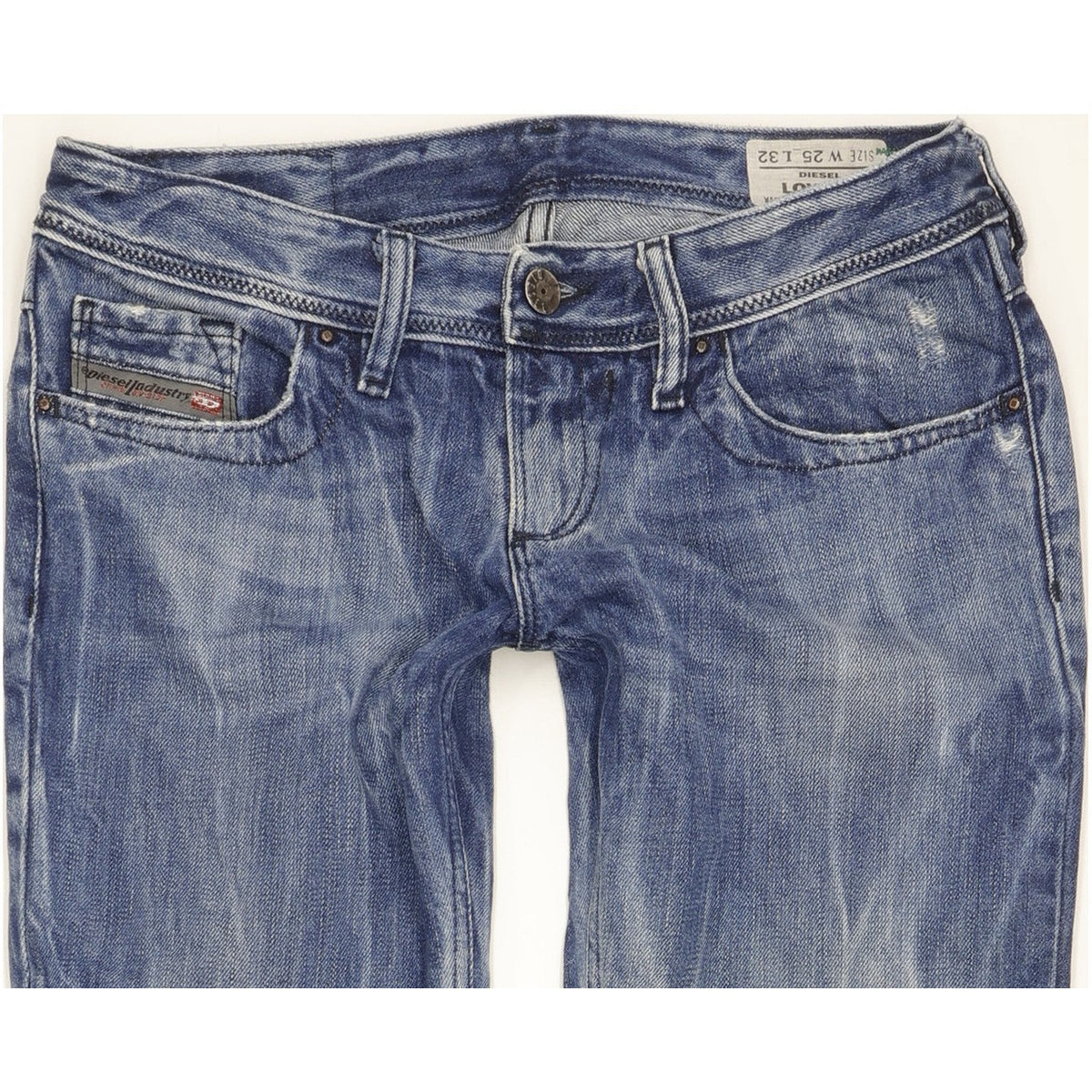 Diesel Lowky Women Blue Straight Slim Jeans W25 L32