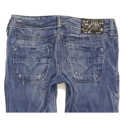 Diesel Lowky Women Blue Straight Slim Jeans W25 L32