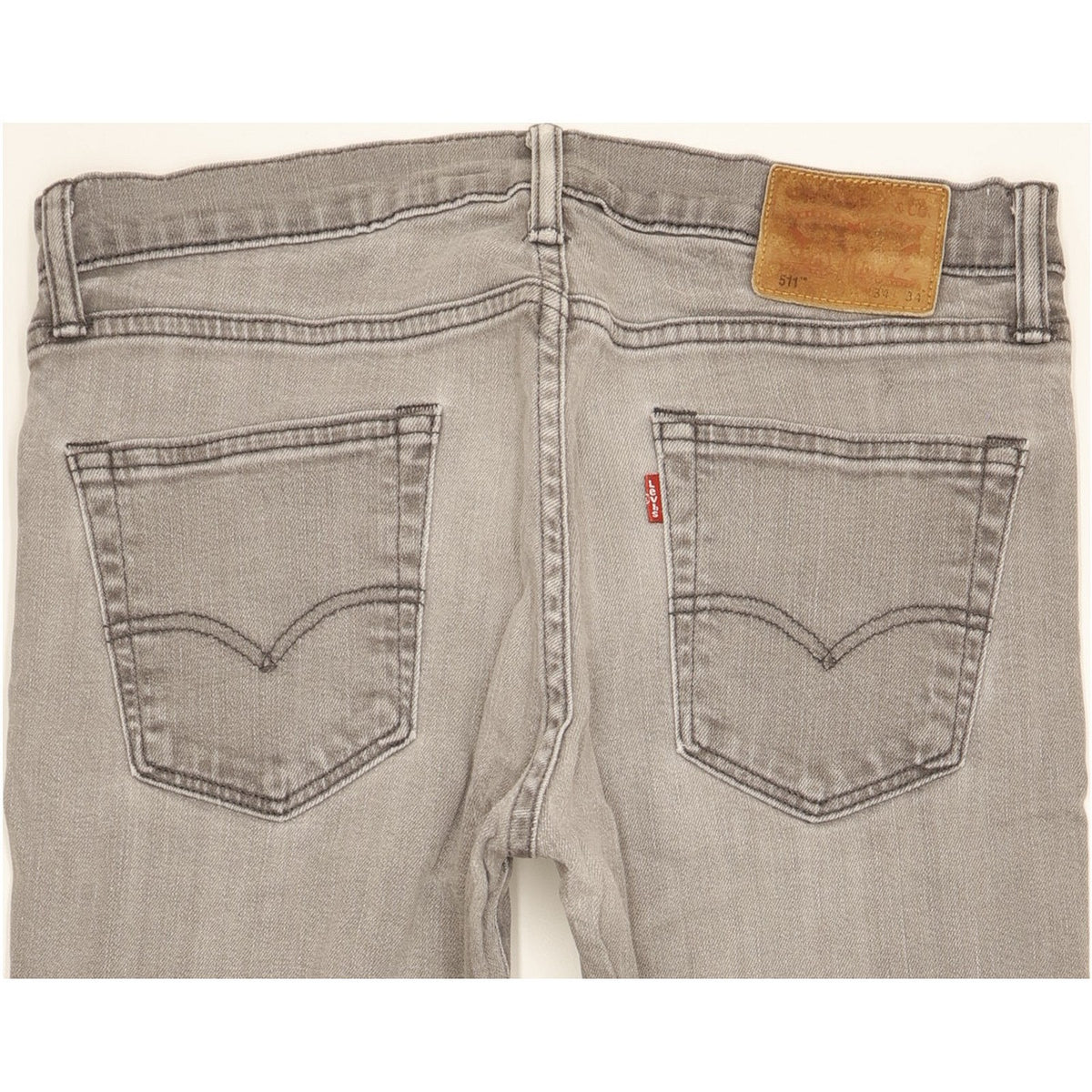 Levi's 511 Men Grey Straight Slim Stretch Jeans W34 L33