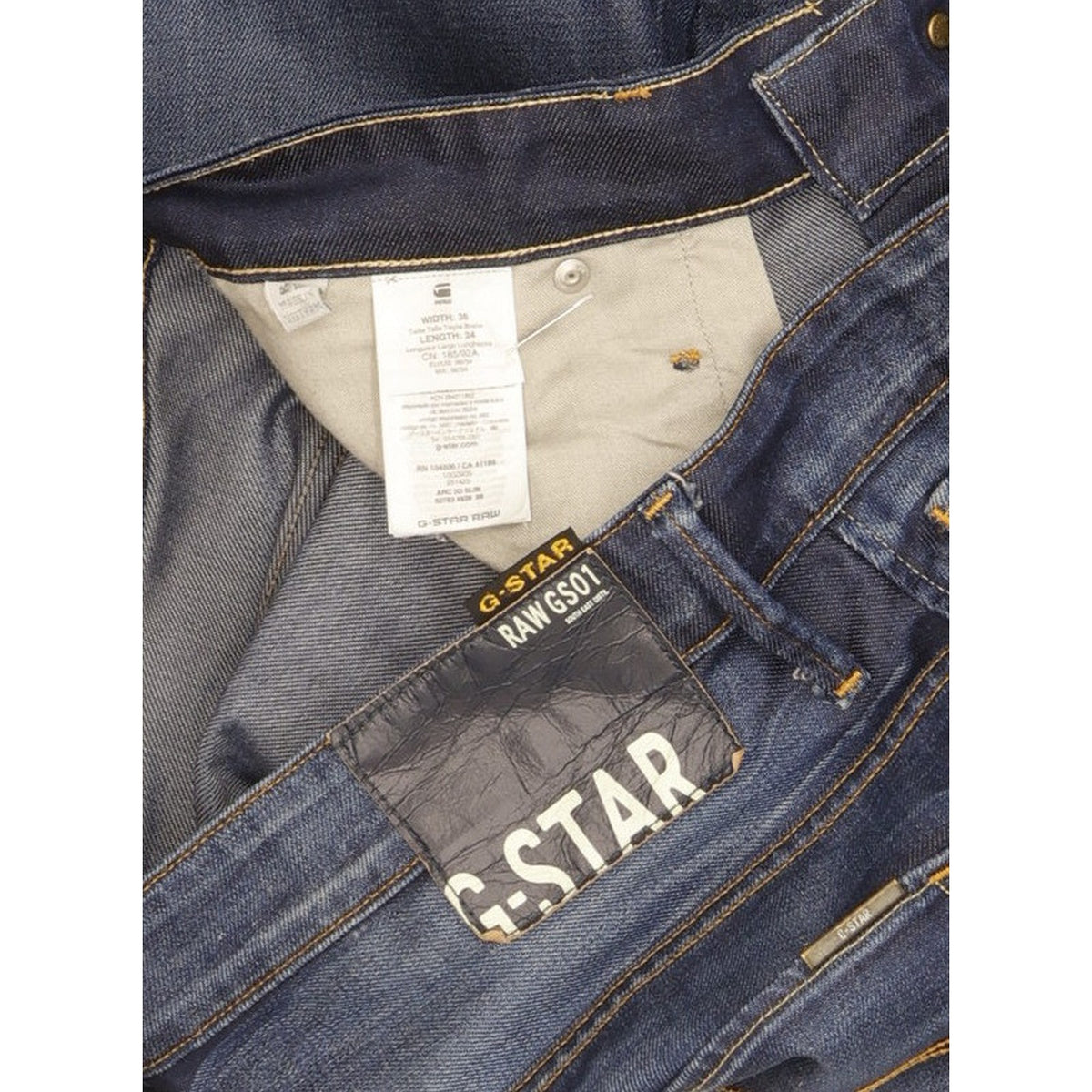 G-Star Arc 3D Men Blue Straight Slim Jeans W36 L34
