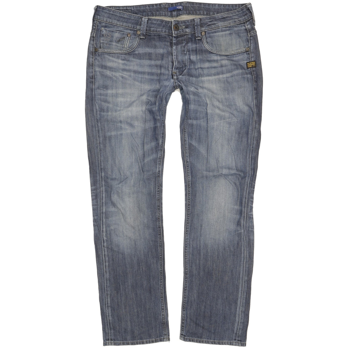 G-Star Attacc Men Blue Straight Slim Jeans W34 L31