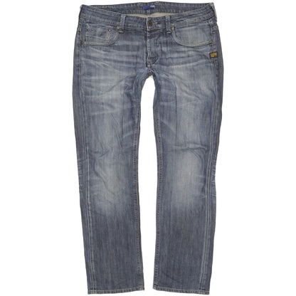 G-Star Attacc Men Blue Straight Slim Jeans W34 L31