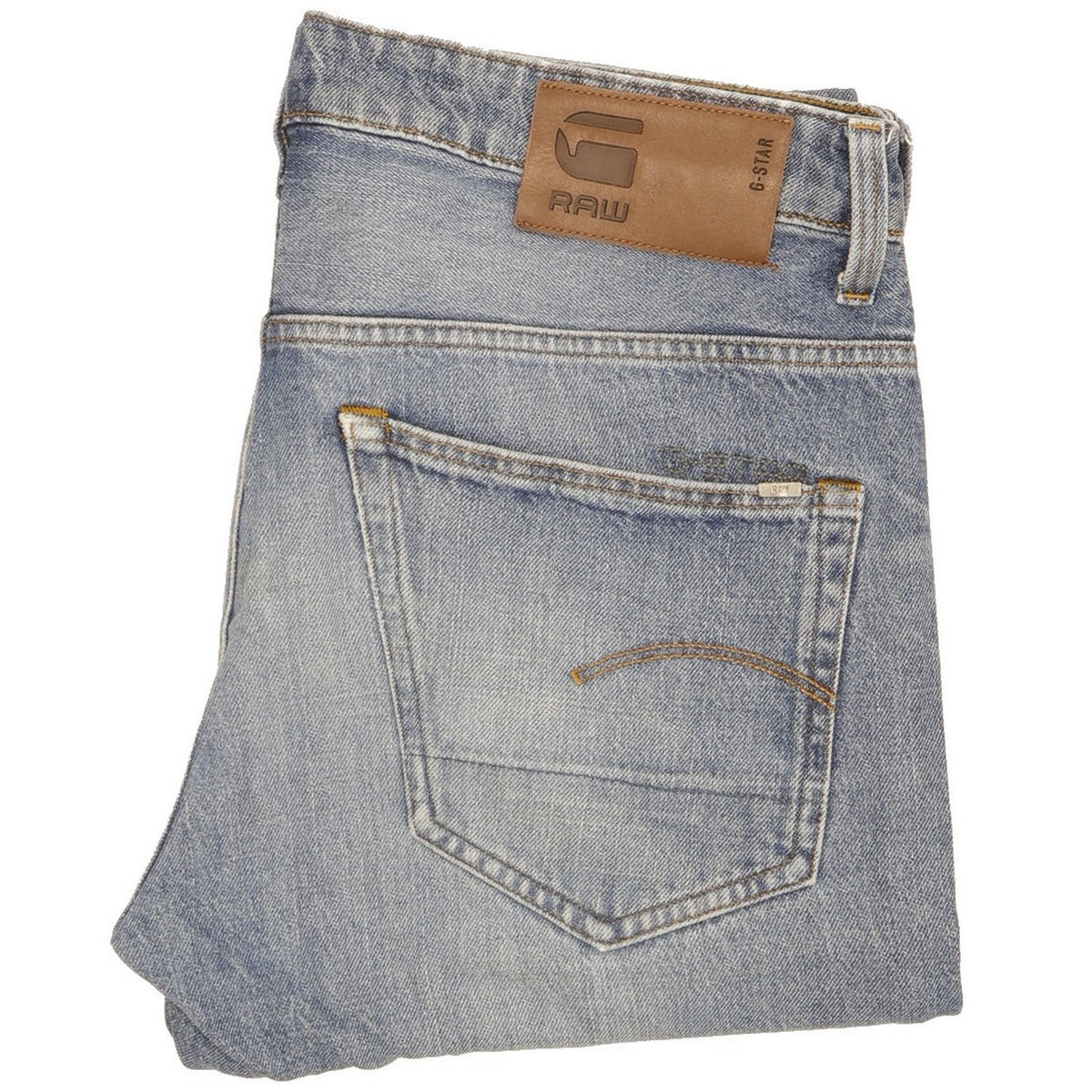 G-Star 3301 Men Blue Straight Slim Jeans W32 L31