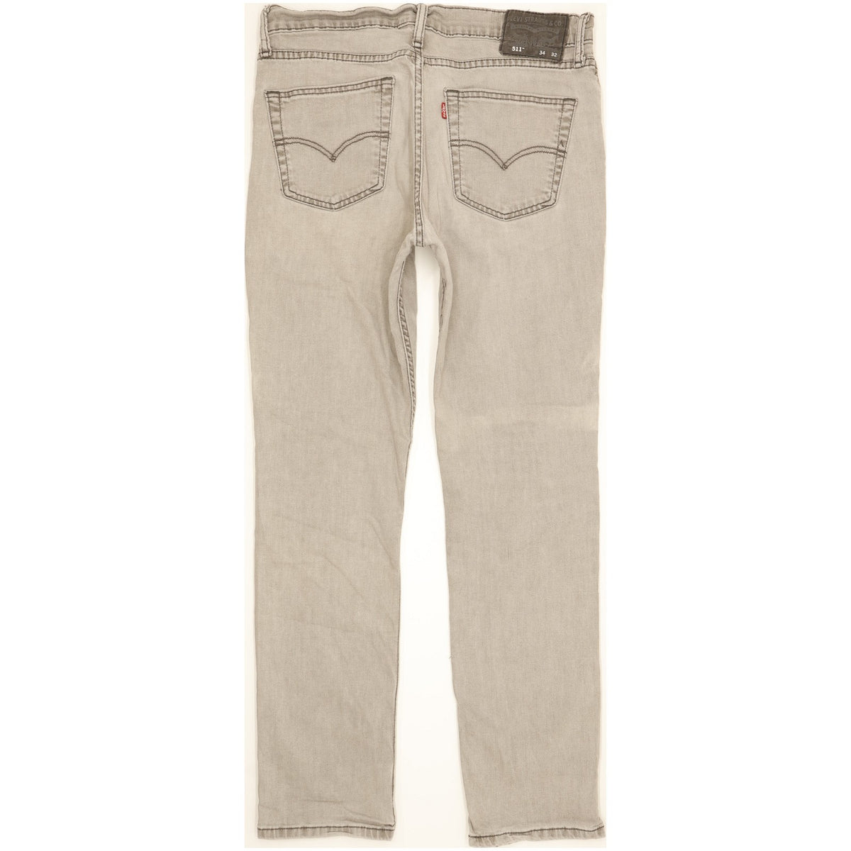 Levi's 511 Men Grey Straight Slim Stretch Jeans W34 L31