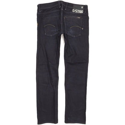 G-Star Attacc Men Navy Straight Slim Jeans W33 L32