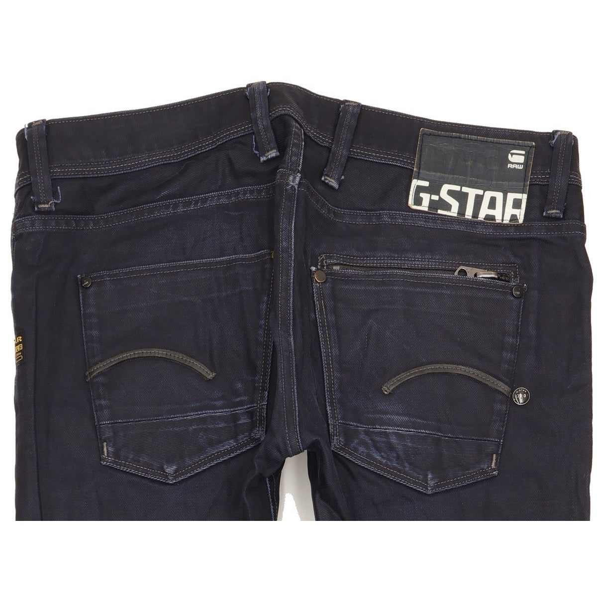 G-Star Attacc Men Navy Straight Slim Jeans W33 L32