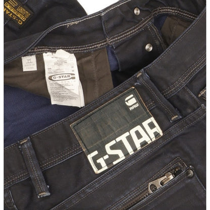 G-Star Attacc Men Navy Straight Slim Jeans W33 L32
