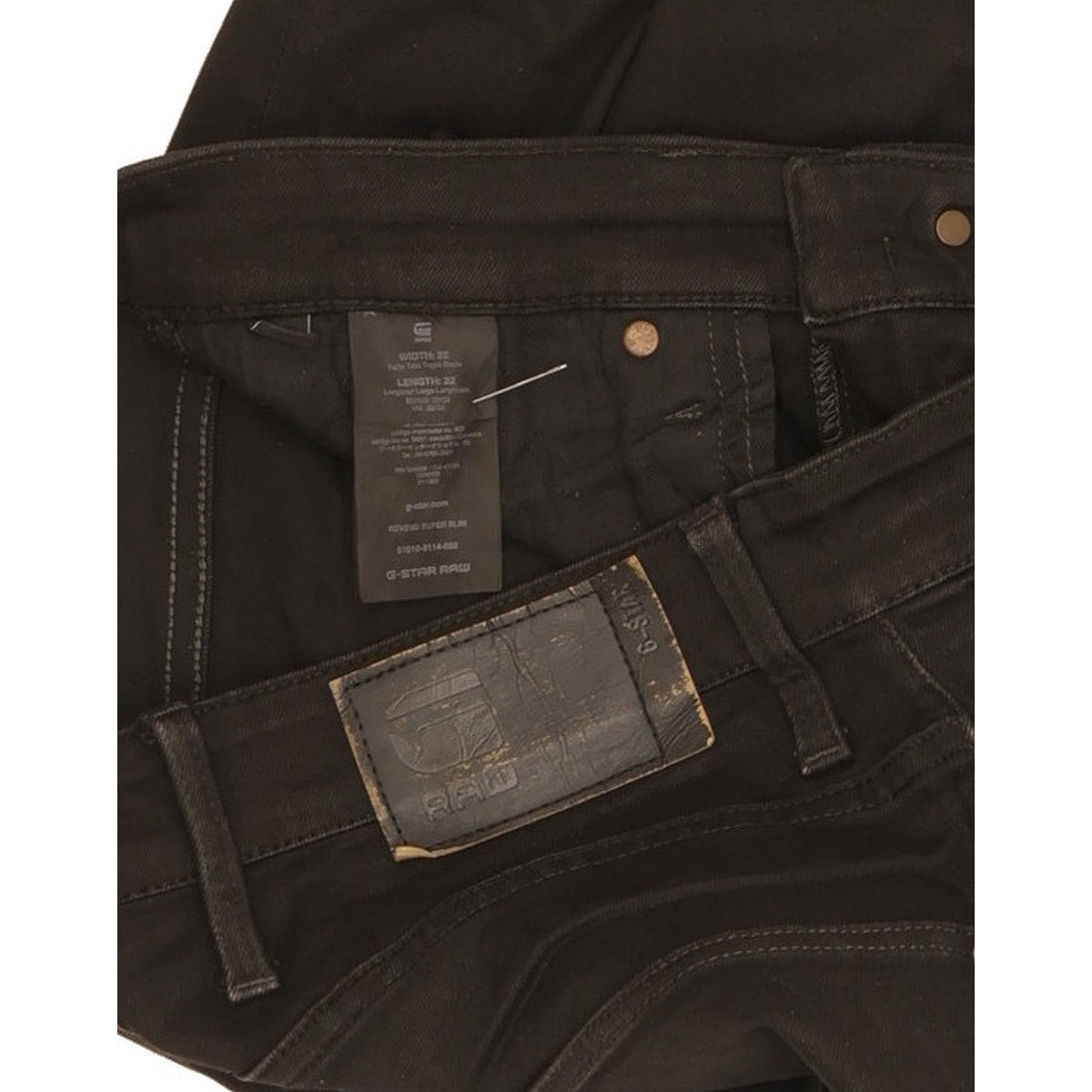G-Star Revend Men Black Skinny Slim Stretch Jeans W32 L32