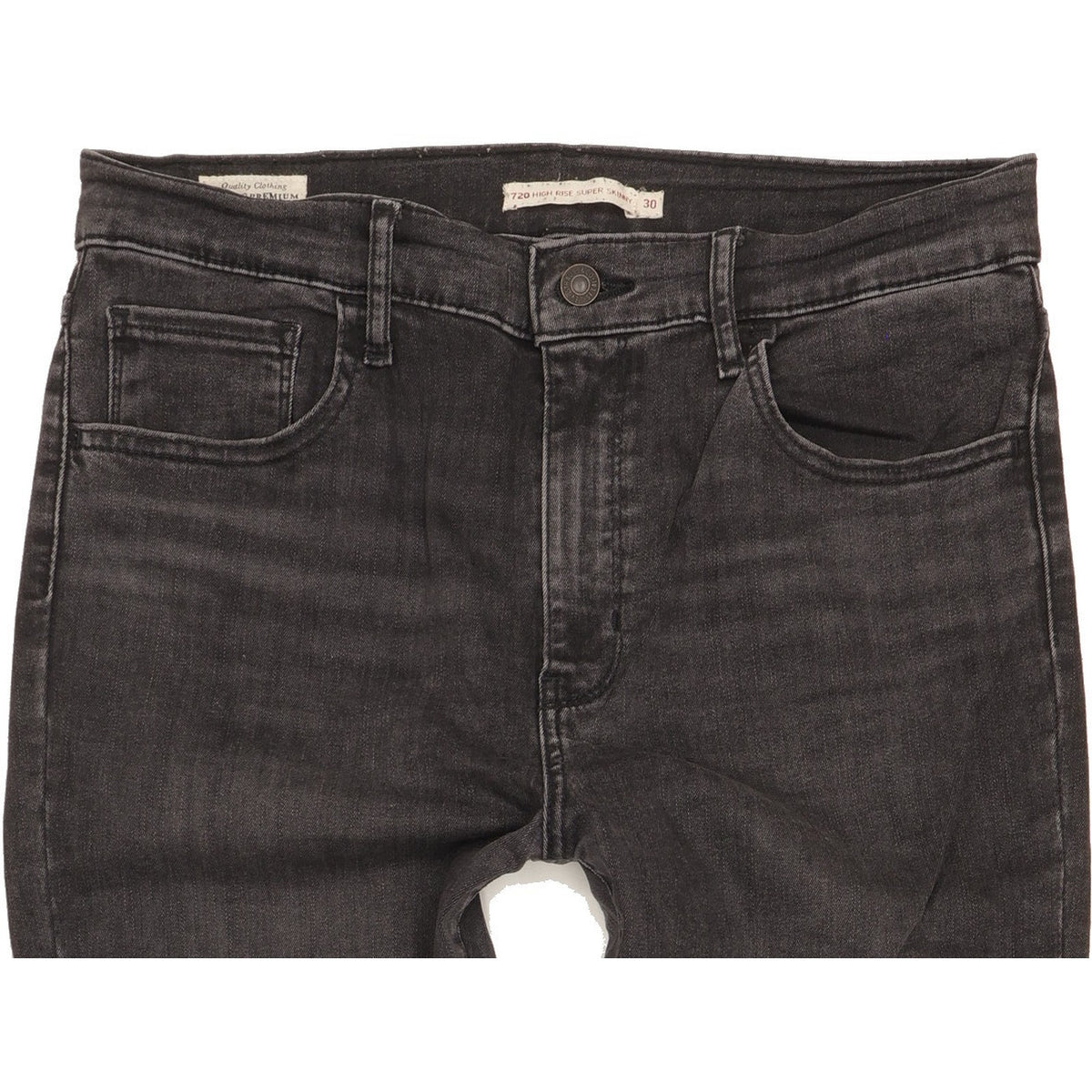 Levi's 720 Black Skinny Slim Stretch Jeans High Waisted W30 L30