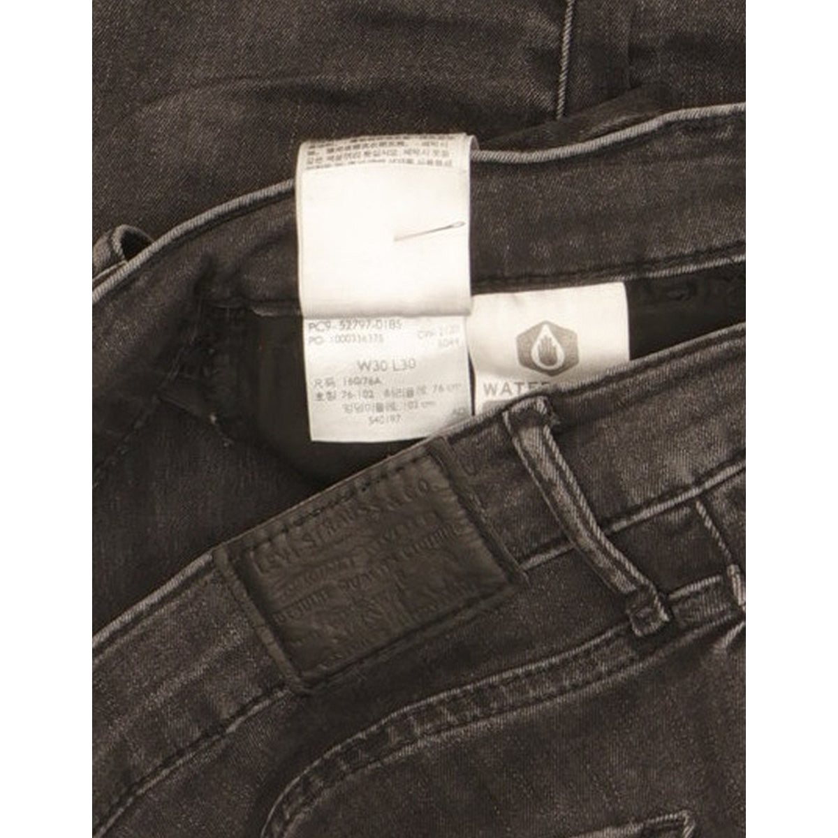 Levi's 720 Black Skinny Slim Stretch Jeans High Waisted W30 L30