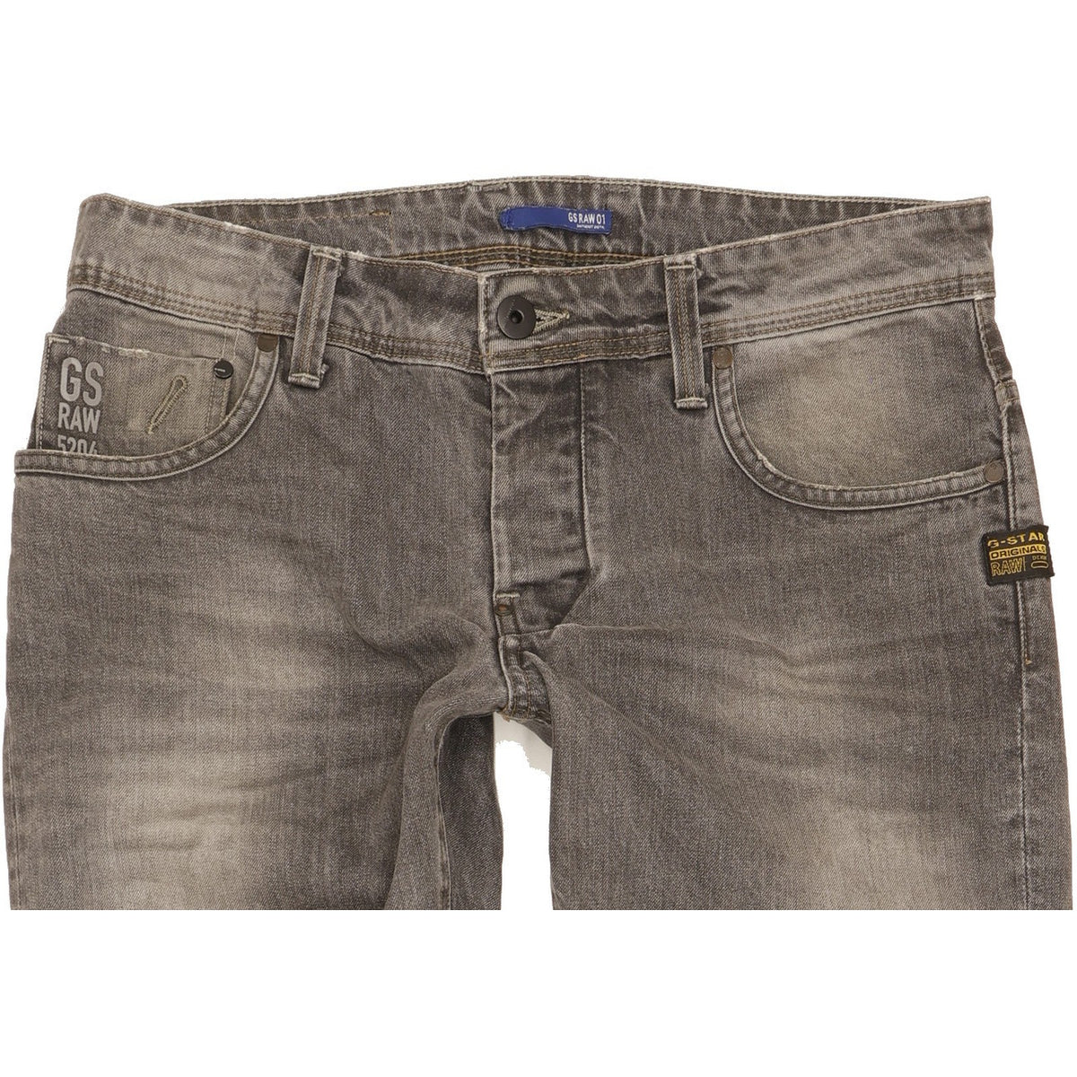 G-Star Attacc Men Grey Straight Slim Jeans W32 L32