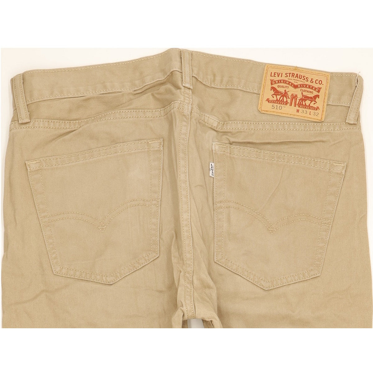 Levi's 510 Men Beige Skinny Slim Jeans W33 L30