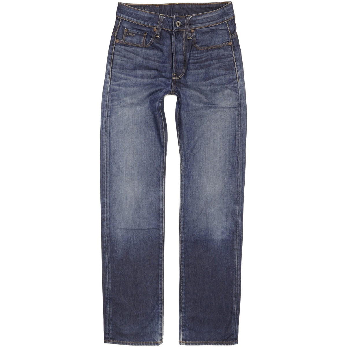 G-Star 3301 Men Blue Straight Slim Jeans W27 L32