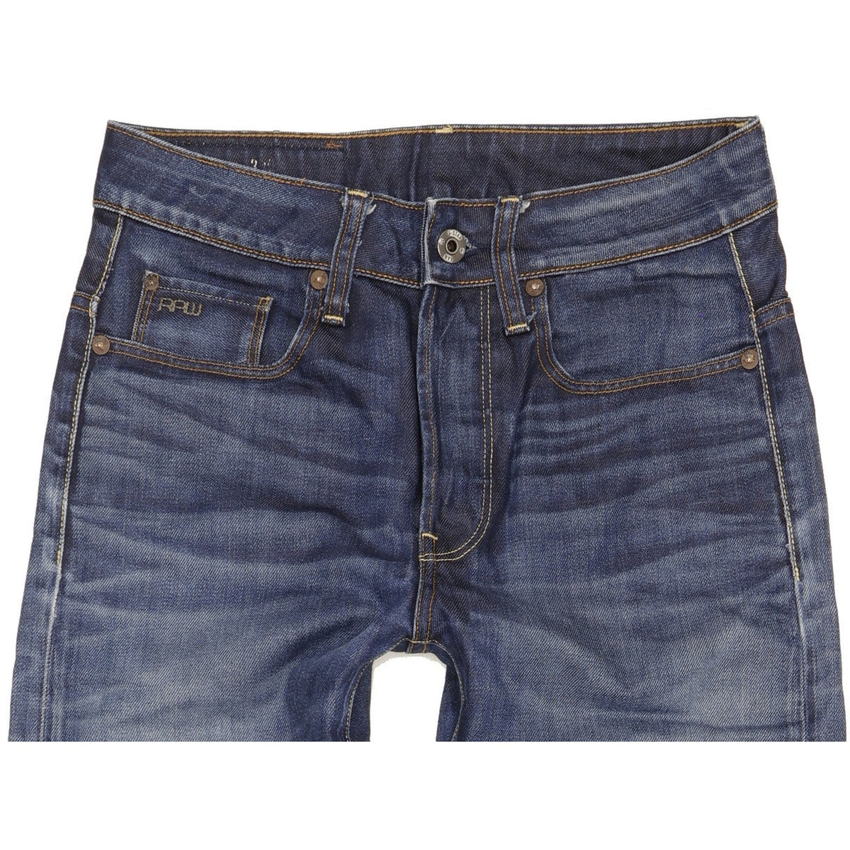 G-Star 3301 Men Blue Straight Slim Jeans W27 L32
