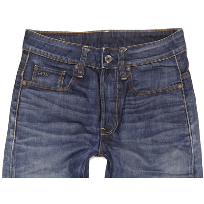 G-Star 3301 Men Blue Straight Slim Jeans W27 L32