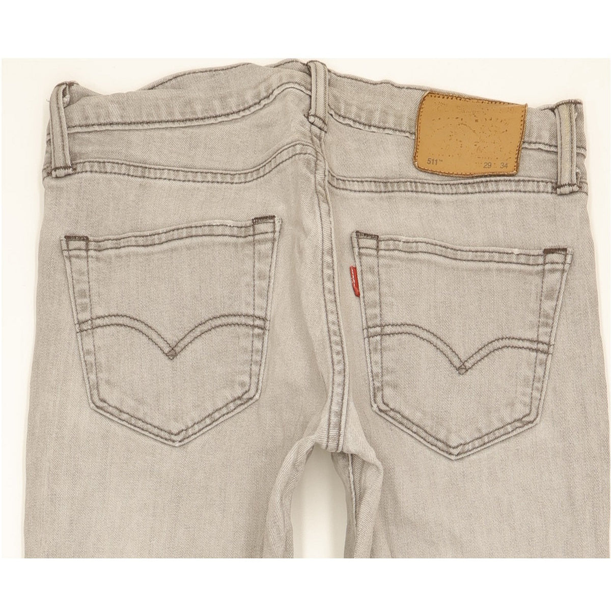 Levi's 511 Men Grey Straight Slim Stretch Jeans W29 L34