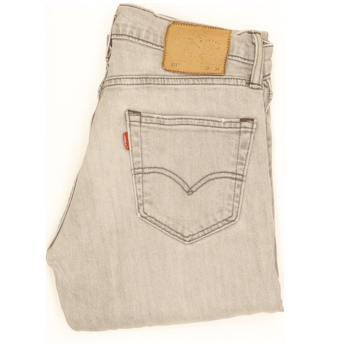 Levi's 511 Men Grey Straight Slim Stretch Jeans W29 L34