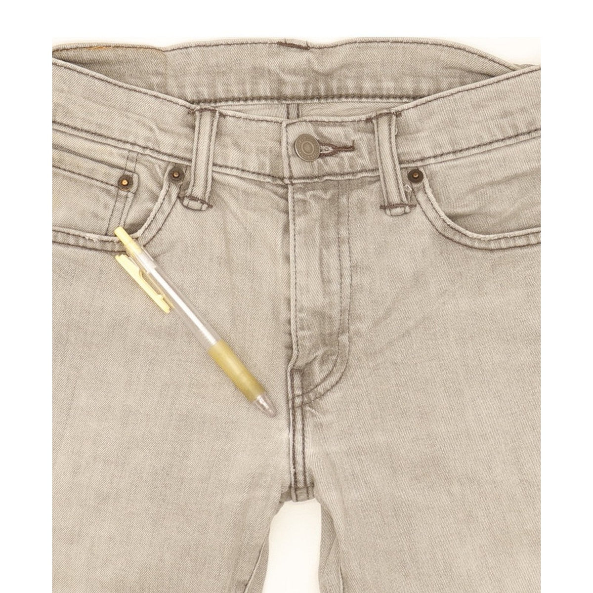 Levi's 511 Men Grey Straight Slim Stretch Jeans W29 L34