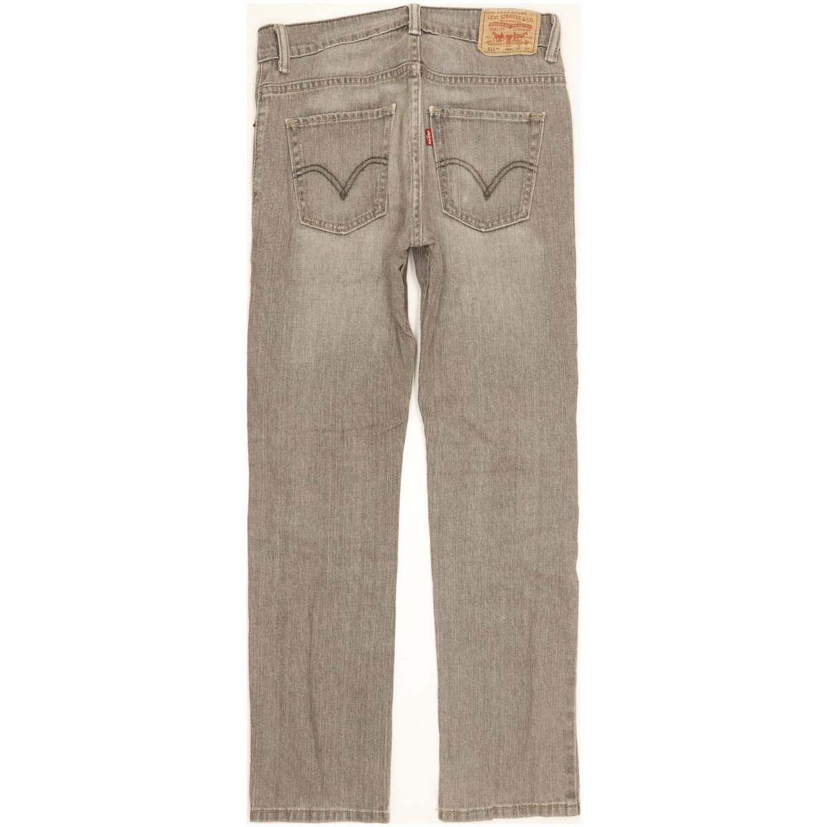 Levi's 511 Men Grey Straight Slim Stretch Jeans W27 L28