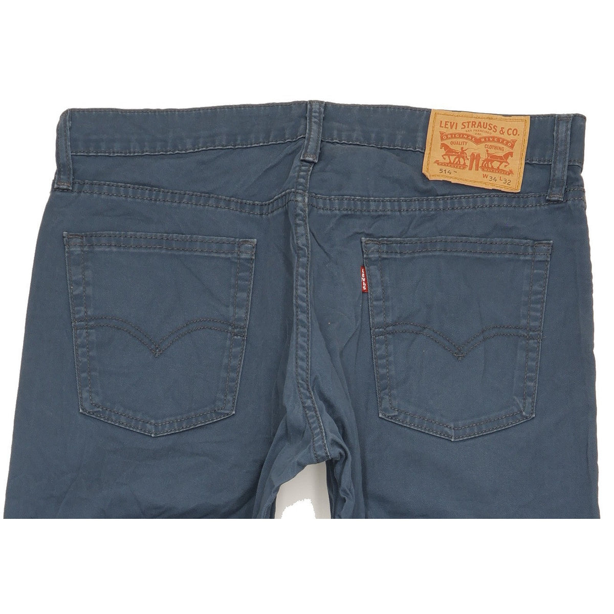 Levi's 514 Men Blue Straight Slim Stretch Jeans W34 L32