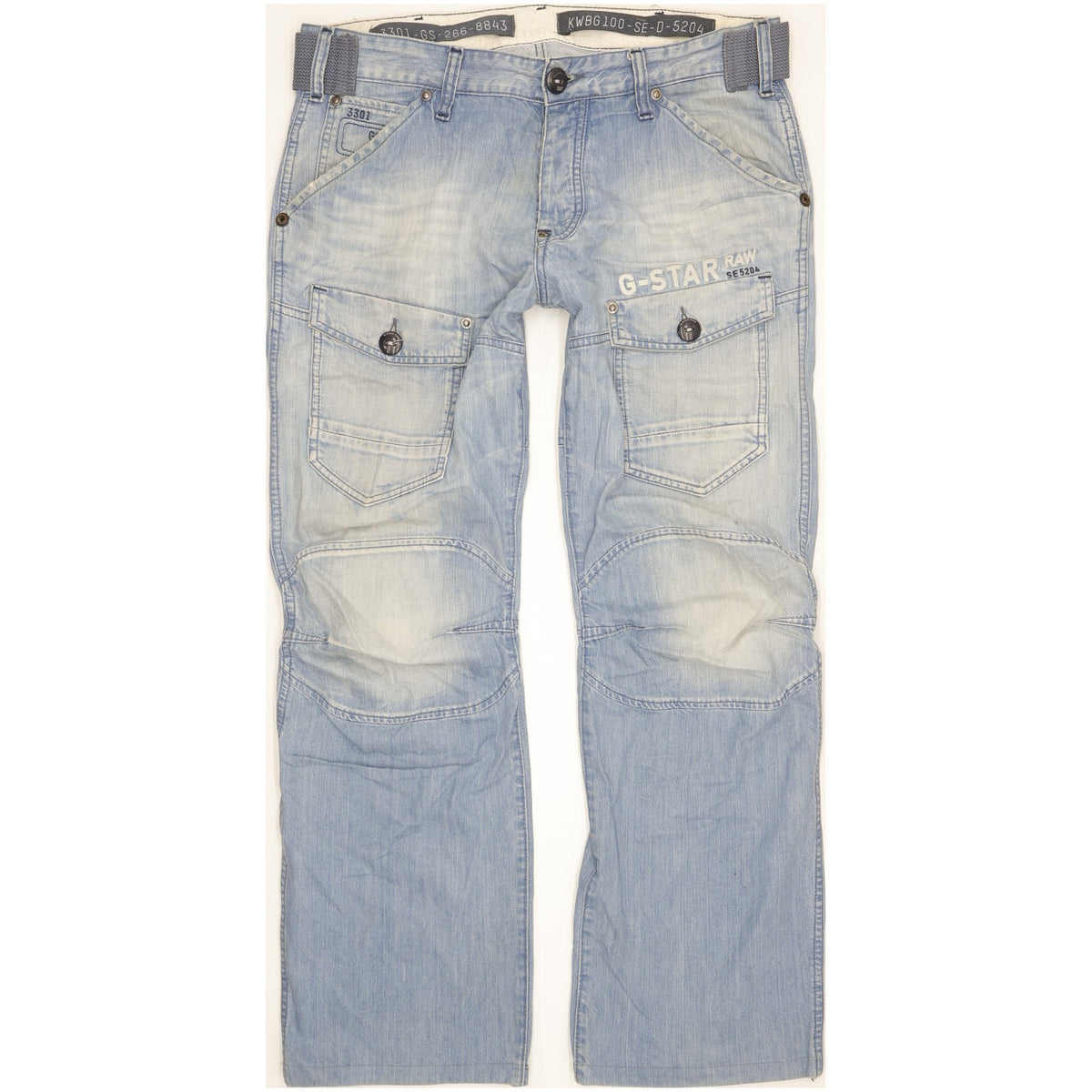G-Star Storm Elwood Men Blue Straight Loose Jeans W34 L30