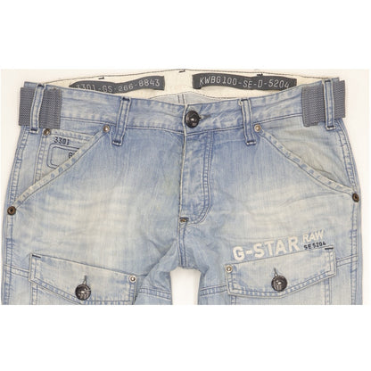 G-Star Storm Elwood Men Blue Straight Loose Jeans W34 L30