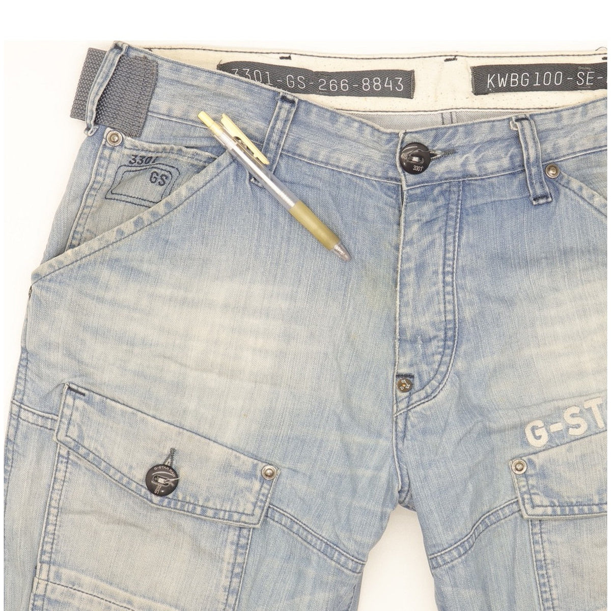 G-Star Storm Elwood Men Blue Straight Loose Jeans W34 L30